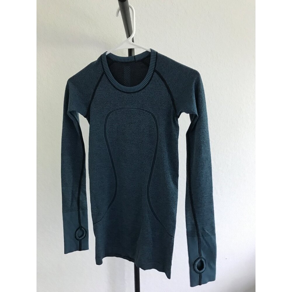 Lulu Lemon Swiftly Tech Long-Sleeve Shirt 2.0 | Hip Length | Size 2 | Blue, Aqua